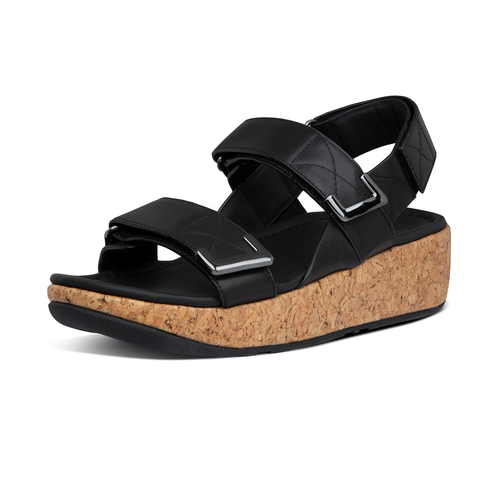 Fitflop Womens Sandals Black - Remi Adjustable Leather - WM3850694